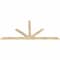 Ekena Millwork Saratoga Rough Sawn Timber Gable Bracket, Douglas Fir, 96"W x 44"H x 2"D x 4"F, 11/12 Pitch GBW096X44X0204SAR00RDF - alternate 3